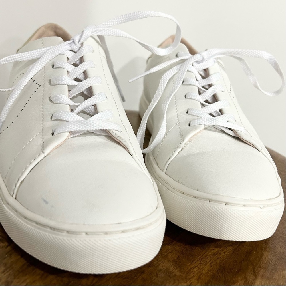 Kate Spade Angelise Leather Sneakers White/Gold Perforated‎ 9 - Picture 5 of 10